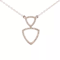 14K fehérarany nyakék 0,24Ct gyémántokkal