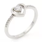 Ékszerpalota eljegyzési gyűrű 0,12ct szív gyémánttal