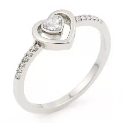 Ékszerpalota eljegyzési gyűrű 0,12ct szív gyémánttal