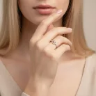 Ékszerpalota eljegyzési gyűrű 0,12ct szív gyémánttal