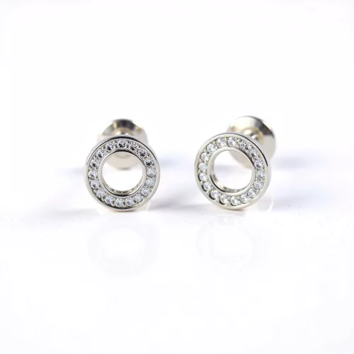 14K fehérarany fülbevaló 0,36Ct gyémántokkal