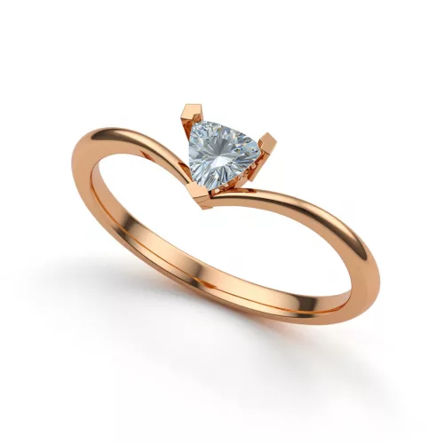 Ékszerpalota eljegyzési gyűrű 0,11ct G/VS gyémánttal MX081 rozé arany