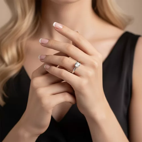 Ékszerpalota eljegyzési gyűrű 1,43ct gyémánttal BRK604 fehér arany