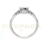 Ékszerpalota eljegyzési gyűrű 0,8ct kék szintetikus gyémánttal BRK677 fehér arany 