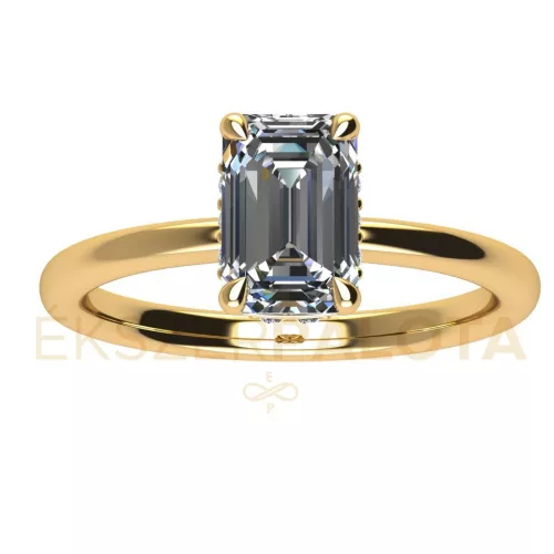 Ékszerpalota eljegyzési gyűrű 1,02ct gyémánttal BRK664 sárga arany 