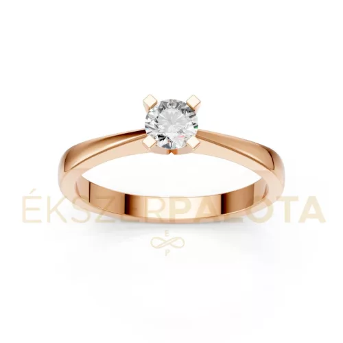 Ékszerpalota eljegyzési gyűrű 0,3ct H/SI gyémánttal BRK604 rozé arany