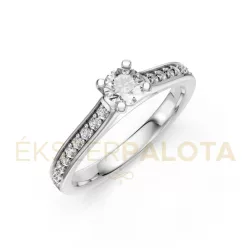   Ékszerpalota eljegyzési gyűrű 0,3ct G/VS gyémánttal BRK609 fehér arany