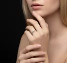 Ékszerpalota eljegyzési gyűrű 0,3ct G/VS gyémánttal BRK609 fehér arany