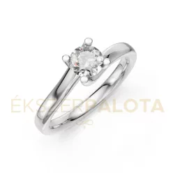   Ékszerpalota eljegyzési gyűrű 0,4ct G/VS gyémánttal BRK621 fehér arany