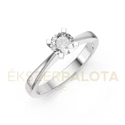   Ékszerpalota eljegyzési gyűrű 0,4ct G/VS gyémánttal BRK604 fehér arany