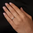 Ékszerpalota eljegyzési gyűrű 0.17ct zöld gyémánttal BRK 143 fehér arany 