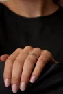 Ékszerpalota eljegyzési gyűrű 0.17ct zöld gyémánttal BRK 143 fehér arany 