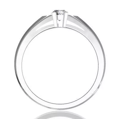 Ékszerpalota eljegyzési gyűrű 0.17ct zöld gyémánttal BRK 143 fehér arany 
