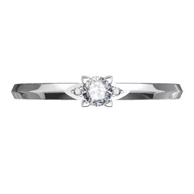 Ékszerpalota eljegyzési gyűrű 0.17ct zöld gyémánttal BRK 143 fehér arany 