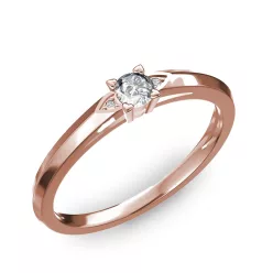   Ékszerpalota eljegyzési gyűrű 0.17ct gyémánttal BRK 143 rozé arany 