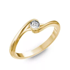   Ékszerpalota eljegyzési gyűrű 0.25ct gyémánttal BRK 057 sárga arany 