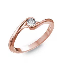   Ékszerpalota eljegyzési gyűrű 0.25ct gyémánttal BRK 057 rozé arany 