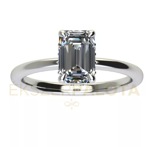 Ékszerpalota eljegyzési gyűrű 2,5ct gyémánttal BRK664 fehér arany 