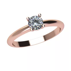   Ékszerpalota eljegyzési gyűrű 0,25ct H/SI gyémánttal OLG113 rozé arany
