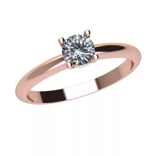 Ékszerpalota eljegyzési gyűrű 0,25ct H/SI gyémánttal OLG113 rozé arany