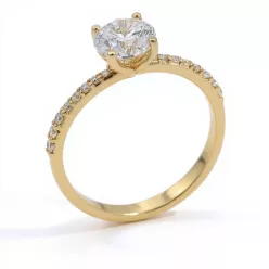   Ékszerpalota eljegyzési gyűrű 1,02ct gyémánttal BRK660 sárga arany