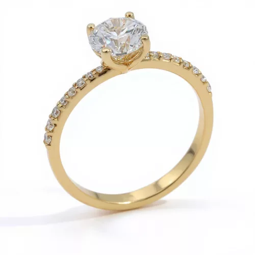 Ékszerpalota eljegyzési gyűrű 1,02ct gyémánttal BRK660 sárga arany