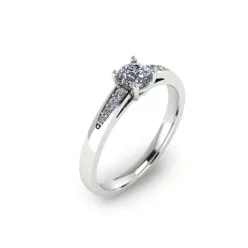   Ékszerpalota eljegyzési gyűrű 0,2ct H/SI gyémánttal BRK400 fehér arany 