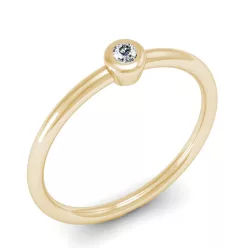   Ékszerpalota eljegyzési gyűrű 0,07ct G/VS gyémánttal MX047 sárga arany