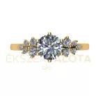 Ékszerpalota eljegyzési gyűrű 0,85ct gyémánttal BRK677 sárga arany 