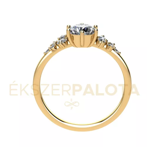 Ékszerpalota eljegyzési gyűrű 0,85ct gyémánttal BRK677 sárga arany 