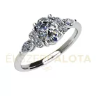 Ékszerpalota eljegyzési gyűrű 0,7ct gyémánttal BRK661 fehér arany 