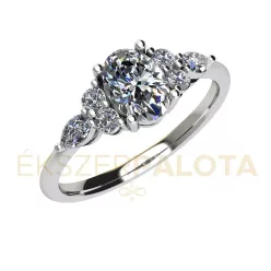   Ékszerpalota eljegyzési gyűrű 0,7ct gyémánttal BRK661 fehér arany 