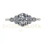 Ékszerpalota eljegyzési gyűrű 0,7ct gyémánttal BRK661 fehér arany 