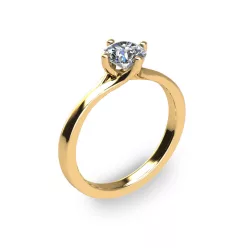   Ékszerpalota eljegyzési gyűrű 0,5ct H/SI gyémánttal BRK200 sárga arany 