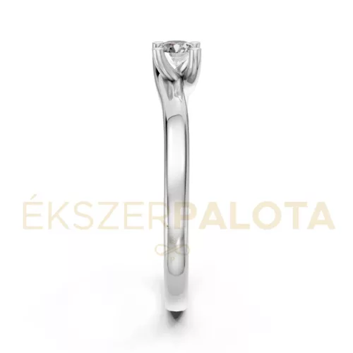 Ékszerpalota eljegyzési gyűrű 0,17ct gyémánttal BRK621 fehér arany