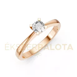   Ékszerpalota eljegyzési gyűrű 0,3ct gyémánttal BRK604 rozé arany