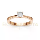 Ékszerpalota eljegyzési gyűrű 0,3ct gyémánttal BRK604 rozé arany