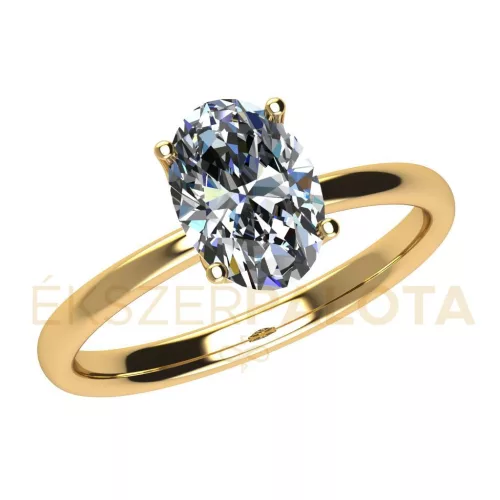 Ékszerpalota eljegyzési gyűrű 1,05ct gyémánttal BRK659 sárga arany 
