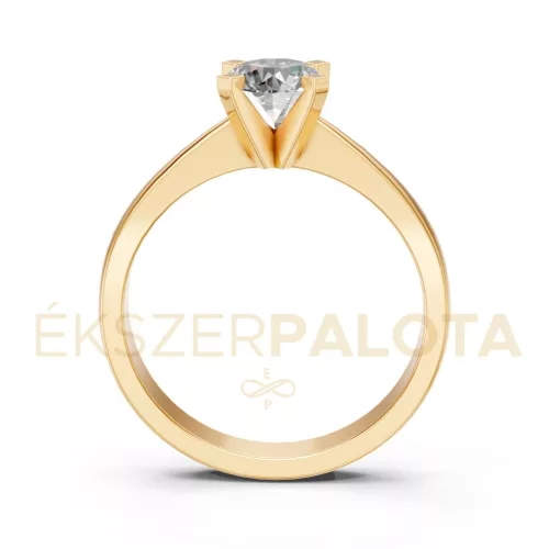Ékszerpalota eljegyzési gyűrű 0,83ct gyémánttal BRK604 sárga arany