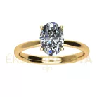 Ékszerpalota eljegyzési gyűrű 0,53ct gyémánttal BRK659 sárga arany 