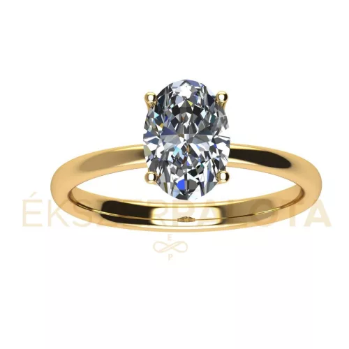 Ékszerpalota eljegyzési gyűrű 0,53ct gyémánttal BRK659 sárga arany 