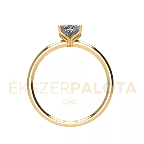 Ékszerpalota eljegyzési gyűrű 0,53ct gyémánttal BRK659 sárga arany 