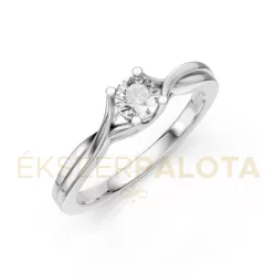   Ékszerpalota eljegyzési gyűrű 0,25ct gyémánttal BRK615 fehér arany