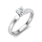 Ékszerpalota eljegyzési gyűrű 0,4ct gyémánttal BRK608 fehér arany