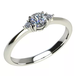   Ékszerpalota eljegyzési gyűrű 0,25ct gyémánttal OLG 111 fehér arany