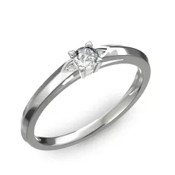  Ékszerpalota eljegyzési gyűrű 0.17ct gyémánttal BRK 143 fehér arany 