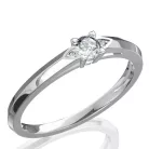 Ékszerpalota eljegyzési gyűrű 0.17ct gyémánttal BRK 143 fehér arany 