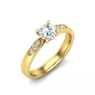 Ékszerpalota eljegyzési gyűrű 0,4ct gyémánttal BRK606 sárga arany