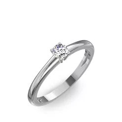  Ékszerpalota eljegyzési gyűrű 0.5ct gyémánttal BRK098 fehér arany