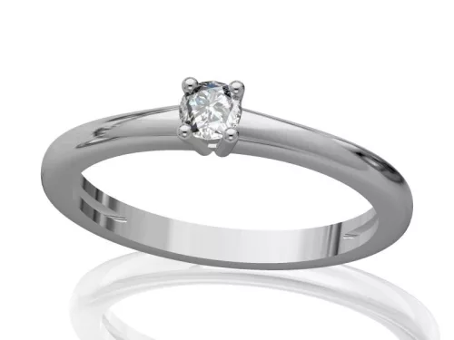 Ékszerpalota eljegyzési gyűrű 0.5ct gyémánttal BRK098 fehér arany